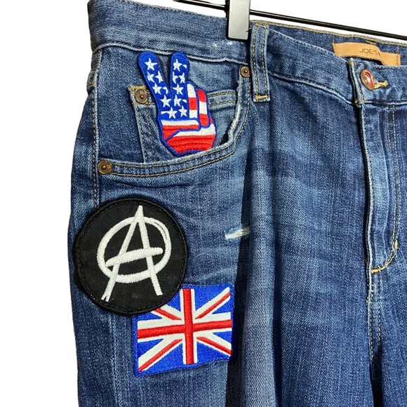 Joes‎ Jeans The Billie Ankle Collectors Edition Boyfriend Slim Ankle Patched 30 - Picture 3 of 7